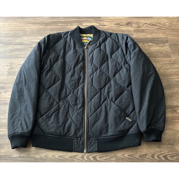 Eddie Bauer Down 1936 Skyliner Model Jacket Black Quilted Men's Sz XL Full Zip - Picture 1 of 11